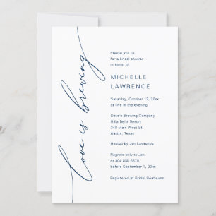 愛は醸造、ブライダルシャワーパーティーお祝い 招待状