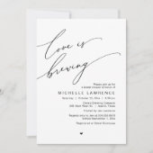 愛は醸造、ブライダルシャワーパーティーお祝い 招待状 (正面)