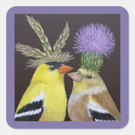 愛は金のステッカー スクエアシール (正面)