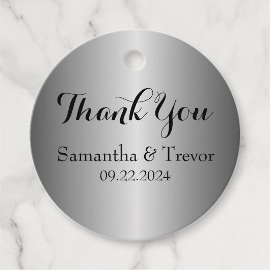 愛は銀のメッセージカード フェイバータグ (正面)