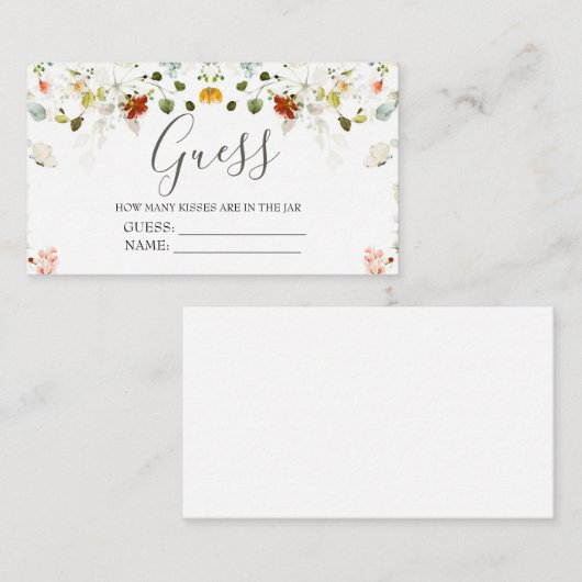 愛は開花で推測ゲームの数 エンクロージャーカード (正面/裏面)