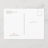 愛は開花にあシンプルり、モダンブライダルシャワー インビテーションポストカード (裏面)