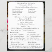 愛は開花の塊結婚式 プログラム (裏面)