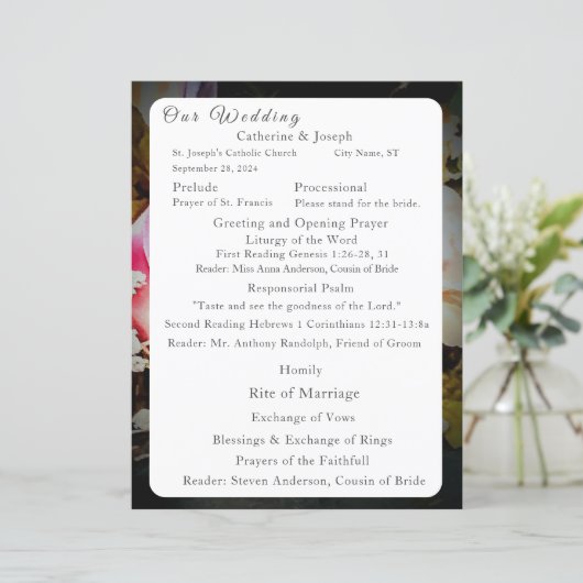 愛は開花の塊結婚式 プログラム (スタンド正面)