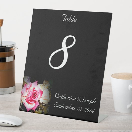 愛は開花テーブル番号台座記号 台座サイン (インサイチュ)