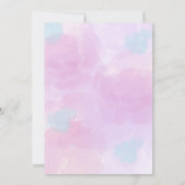 愛は開花バラ金ゴールドピンクリリーブライダルシャワー 招待状 (裏面)