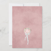 愛は開花ピンクフローラブライダルシャワーQRコード 招待状 (裏面)