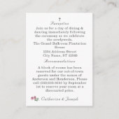 愛は開花ピンクローズ結婚の エンクロージャーカード (正面)