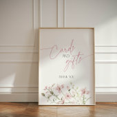 愛は開花ピンクワイルドフラワーカードとギフト中 台座サイン