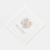 愛は開花フローラブライダルシャワーカスタム スタンダードランチョンナプキン (角)