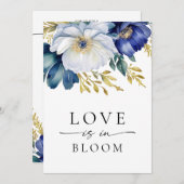 愛は開花フローラブライダルシャワー招待 招待状 (正面/裏面)