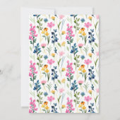 愛は開花フローラワイルドフラワーブライダルシャワー 招待状 (裏面)