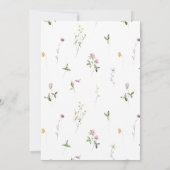 愛は開花ブライダルシャワーにあるエレガントフローラ 招待状 (裏面)