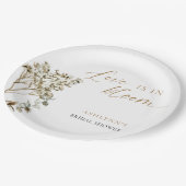 愛は開花ブライダルシャワーパンパスグラス ペーパープレート (アングル)