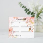 愛は開花ブライダルシャワーレシピカード (スタンド正面)