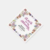 愛は開花ブライダルシャワーワイルドフラワー スタンダードカクテルナプキン (角)