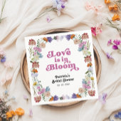 愛は開花ブライダルシャワーワイルドフラワー スタンダードカクテルナプキン