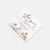 愛は開花ブライダルシャワーワイルドフラワー スタンダードカクテルナプキン (角)