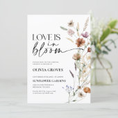 愛は開花ブライダルシャワー招待素朴 招待状 (スタンド正面)