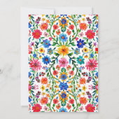 愛は開花ブルーフローラブライダルシャワー 招待状 (裏面)