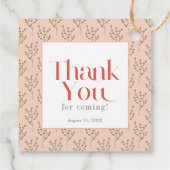 愛は開花ボホワイルドフラワーブライダルシャワー フェイバータグ (裏面)