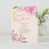 愛は開花ポインセチア冬ブライダルシャワー 招待状 (スタンド正面)