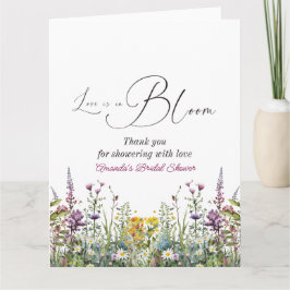 愛は開花ワイルドフラワーフローラブライダルシャワー カード