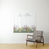 愛は開花ワイルドフラワーフローラブライダルシャワー タペストリー (インサイチュ)