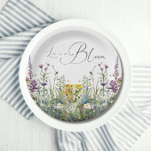 愛は開花ワイルドフラワーフローラブライダルシャワー ペーパープレート