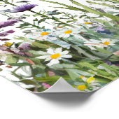 愛は開花ワイルドフラワーフローラブライダルシャワー ポスター (角)