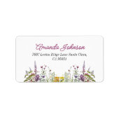 愛は開花ワイルドフラワーフローラブライダルシャワー ラベル (正面)
