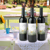 愛は開花ワイルドフラワーフローラブライダルシャワー ワインラベル