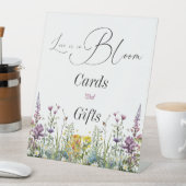 愛は開花ワイルドフラワーフローラブライダルシャワー 台座サイン (インサイチュ)