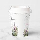 愛は開花ワイルドフラワーフローラブライダルシャワー 紙コップ (右)