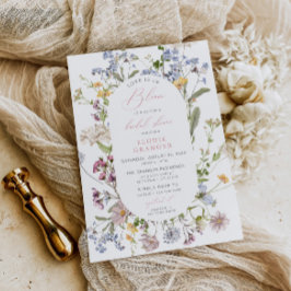 愛は開花ワイルドフラワーブライダルシャワー招待状 招待状