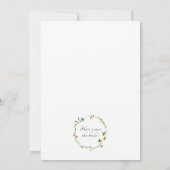 愛は開花ワイルドフラワーブライダルシャワー 招待状 (裏面)