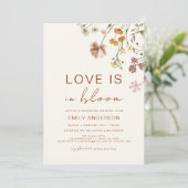 愛は開花ワイルドフラワーブライダルシャワー 招待状 (スタンド正面)