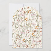 愛は開花ワイルドフラワーブライダルシャワー 招待状 (裏面)