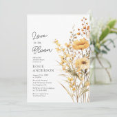 愛は開花ワイルドフラワーブライダルシャワー 招待状 (スタンド正面)