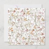 愛は開花ワイルドフラワーブライダルシャワー 招待状 (裏面)