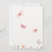 愛は開花ワイルドフラワー春ブライダルシャワー 招待状 (裏面)