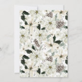 愛は開花冬ポインセチア花 招待状 (裏面)