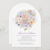 愛は開花春フローラアーチブライダルシャワー 招待状 (正面/裏面)