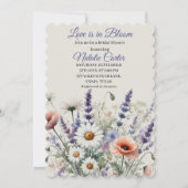 愛は開花春フローラブライダルシャワー 招待状 (正面)