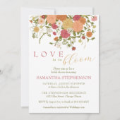 愛は開花春ボホフローラブライダルシャワー 招待状 (正面)