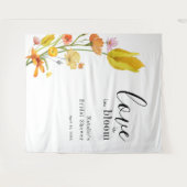 愛は開花春ワイルドフラワーブライダルシャワー タペストリー (正面(横))