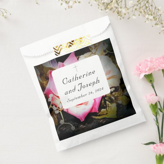 愛は開花結婚式の引き出物バッグ フェイバーバッグ (封をした状態)