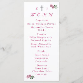 愛は開花結婚式レセプションメニューカード メニュー