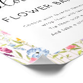 愛は開花花バー標識 ポスター (角)