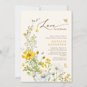 愛は開花花蝶ブライダルシャワー 招待状 (正面)